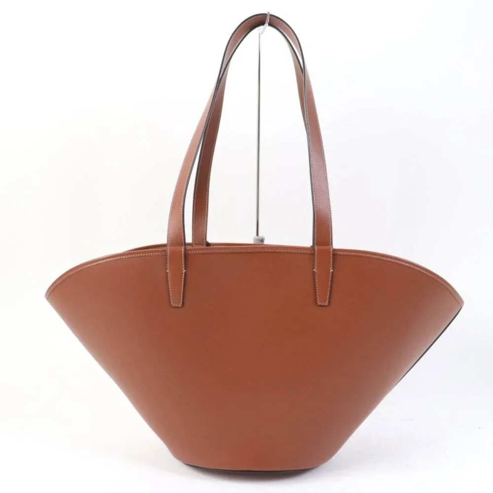 Celine Du3.04 lu Cuir Triomphe Coufant Medium Tote Bag Tan Smooth Calfskin - Picture 3 of 13